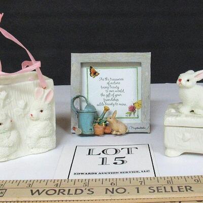 Lot of Rabbit Related Decor