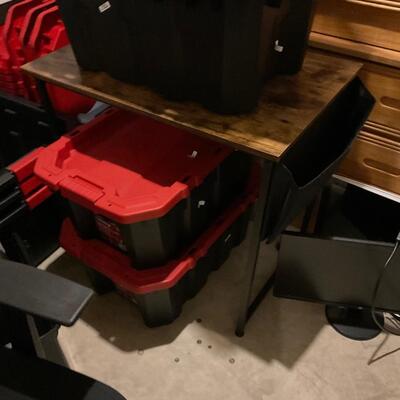 Folding Wood Top Table with side Pocket