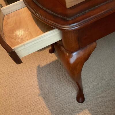Macys Furniture leather Top Side Table