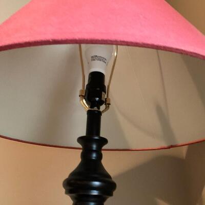 Floor Lamp with Red Lampshade