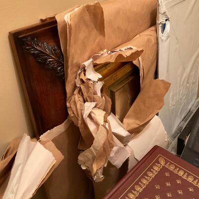 Large Wood Framed Beveled mirror