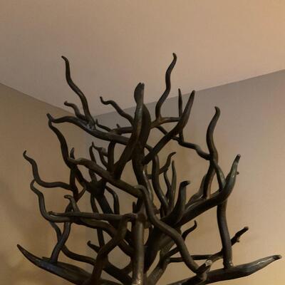 Iron Metal Hawthorn Tree Sculpture Retail $298