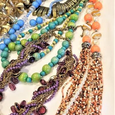 Lot #1  Lot of Costume Jewelry/Jeweled Collars - 14 Pieces