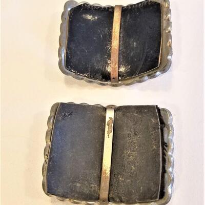 Lot #3  Pair of Antique French Shoe buckles - silverplate/paste