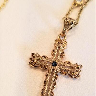 Lot #8  Lovely Baroque Style cross - Gold plated over Sterling Silver