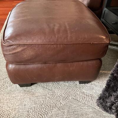 Arhaus Leather Hadley Ottoman Retail $999