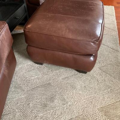 Arhaus Leather Hadley Ottoman Retail $999