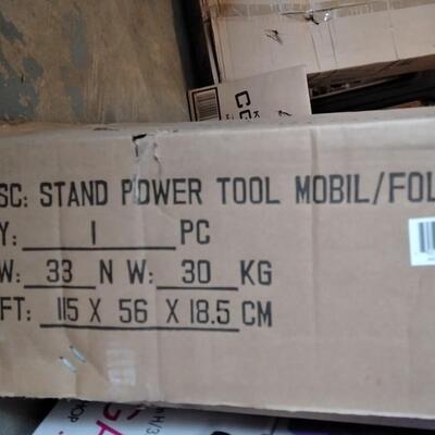 LOT 29 MOBILE FOLDING POWER TOOL STAND NEW IN THE BOX