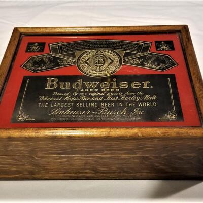 Lot #11  Collectible Wood Glassics 1974 Budweiser Dresser Box with Mirrored top