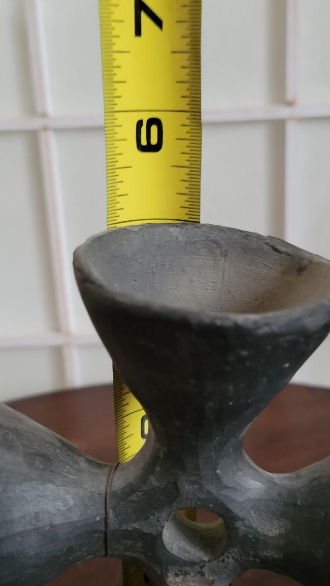 Lot 114: Vintage Oaxaca Black Pottery Wedding Bell | EstateSales.org