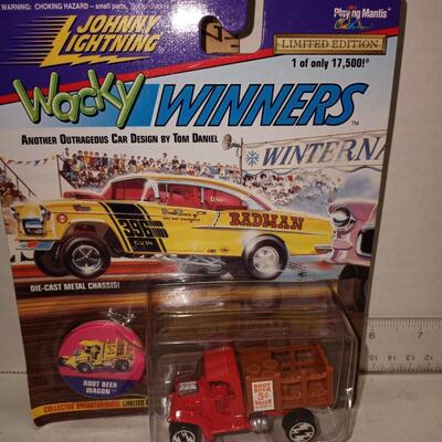 Johnny Lightning Wacky Winners Root Beer Wagon Series 2 1/64 Scale