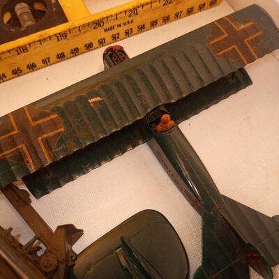 misc pieces of plane and tank models
