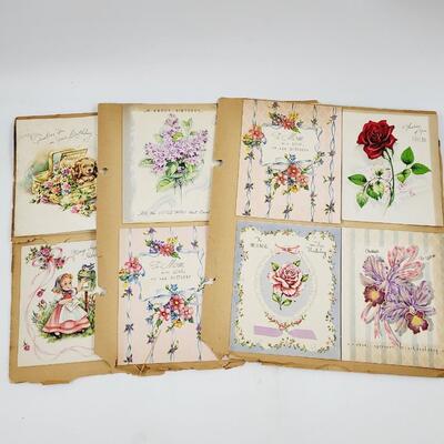 OLD VINTAGE GREETING CARDS LOT #1