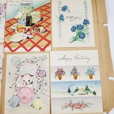 OLD VINTAGE GREETING CARDS LOT #1