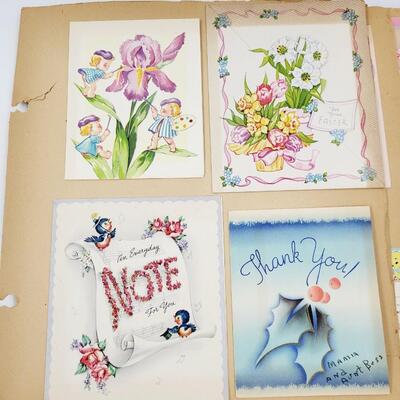 OLD VINTAGE GREETING CARDS LOT #2