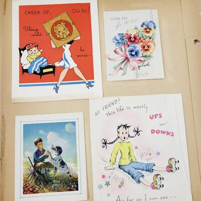 OLD VINTAGE GREETING CARDS LOT #2
