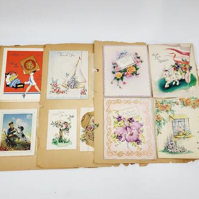 OLD VINTAGE GREETING CARDS LOT #2