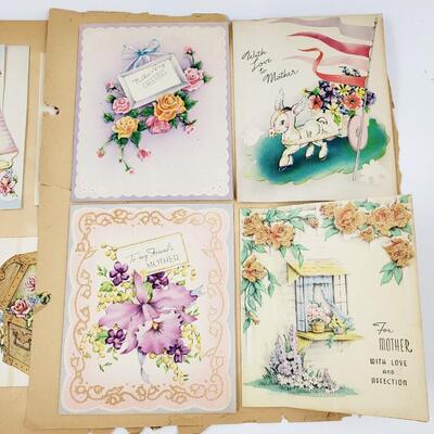OLD VINTAGE GREETING CARDS LOT #2