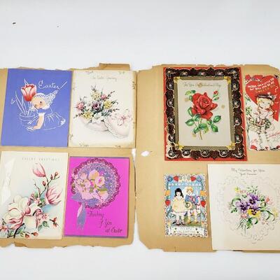 OLD VINTAGE GREETING CARDS LOT #4