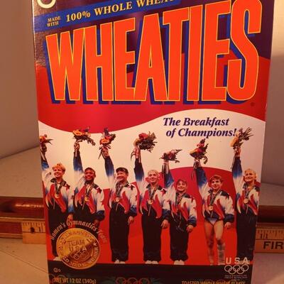 Unopened Wheaties Cereal Box U.S Olympic Team Womens Gymnastics â€˜96 Collectible -- upld 2/1