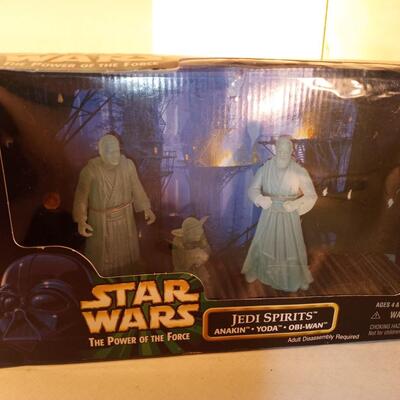 Star Wars the Power of the Force "Jedi Spirits" Anakin/Yoda/Obi-Wan 1998 NIB