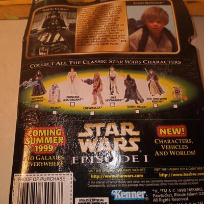*NEW* 1995 Star Wars The Power of the Force Darth Vader with Lightsaber and Removable Cape Action Figure Tonka Kenner