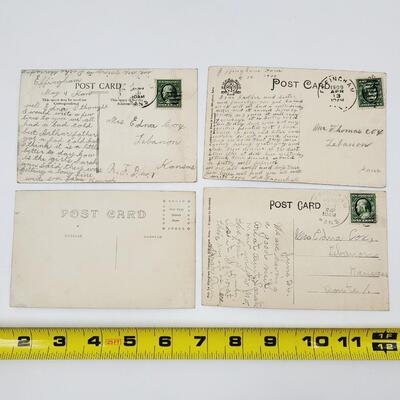 OLD POSTCARDS - EFFINGHAM KS - 4PC