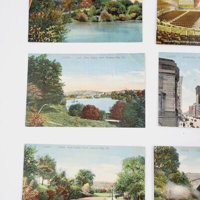OLD POSTCARDS - KC MO - 7 PC