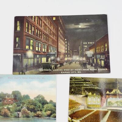 OLD POSTCARDS - KC MO - 7 PC