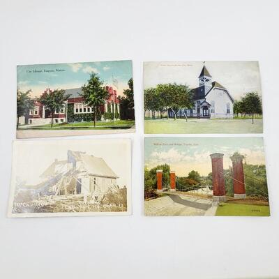 OLD POST CARDS - KANSAS - 4PC