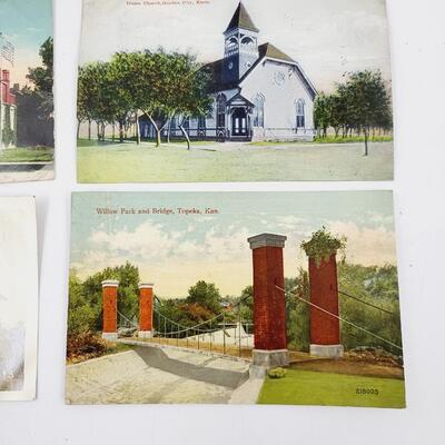 OLD POST CARDS - KANSAS - 4PC