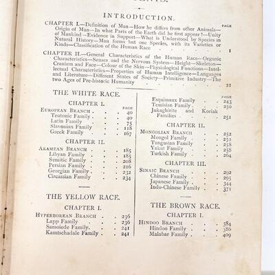 ANTIQUE BOOK â€œTHE HUMAN RACEâ€ BY LOUIS FIGUIER