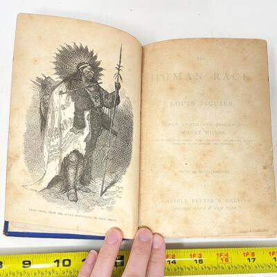 ANTIQUE BOOK â€œTHE HUMAN RACEâ€ BY LOUIS FIGUIER