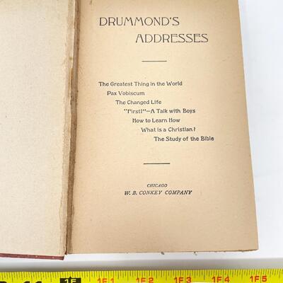 ANTIQUE BOOK â€œDRUMMONDâ€™S ADDRESSESâ€