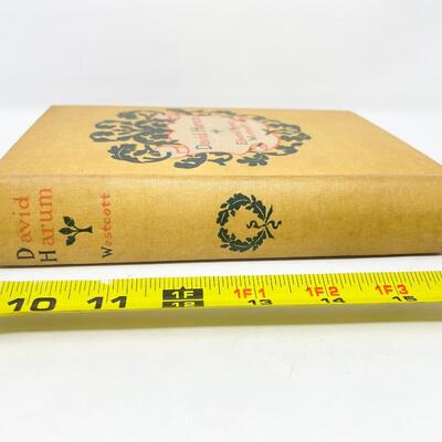 1900 BOOK â€œDAVID HARUMâ€ EDWARD NOYES WESTCOTT