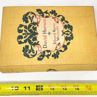1900 BOOK â€œDAVID HARUMâ€ EDWARD NOYES WESTCOTT