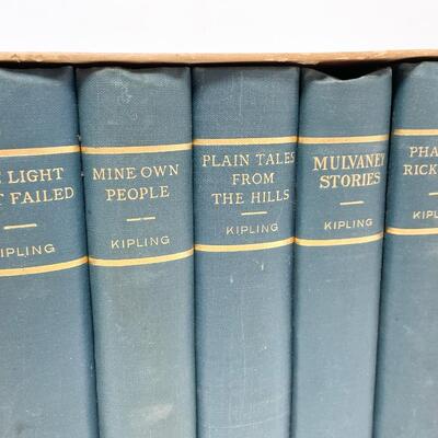 ANTIQUE RUDYARD KIPLING 5 VOLUME BOOK SET