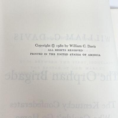 1980 â€œTHE ORPHAN BRIGADEâ€ WILLIAM C. DAVIS CIVIL WAR BOOK