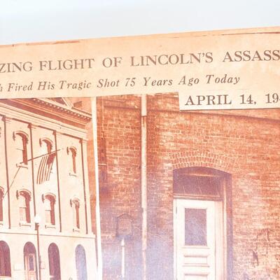 1937 â€œWHY WAS LINCOLN MURDERED?â€ BY OTTO EISENSCHIML - WITH 1940S NEWSPAPER CLIPPINGS