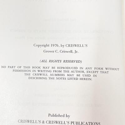1976 â€œCONFEDERATE AND SOUTHERN STATES CURRENCYâ€ GROVER C. CRISWELL HARDBACK BOOK