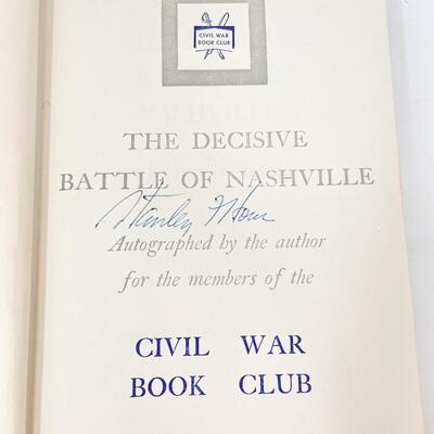 *SIGNED* 1956 â€œTHE DECISIVE BATTLE OF NASHVILLEâ€ BY STANLEY F. HORN HARDBACK BOOK
