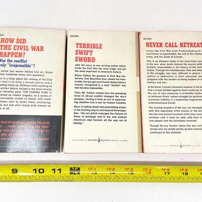 1967 â€œTHE CENTENNIAL HISTORY OF THE CIVIL WARâ€ BRUCE CATTON PAPERBACK BOOK SET