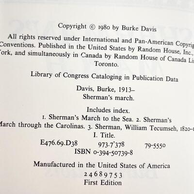 *FIRST EDITION* 1980 "SHERMAN'S MARCH" BY BURKE DAVIS HARDBACK BOOK