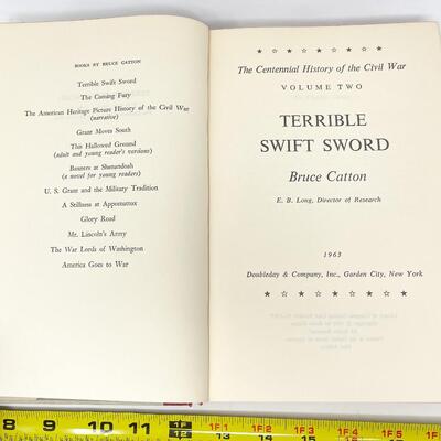 1963 "TERRIBLE SWIFT SWORD" BY BRUCE CATTON HARDBACK BOOK