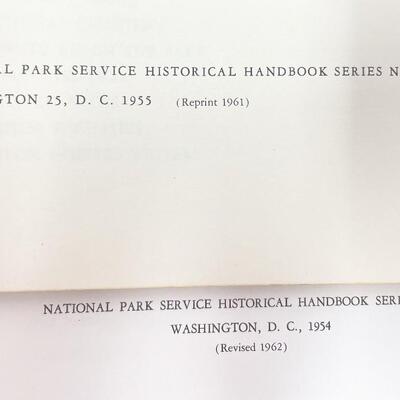 NATIONAL PARK SERVICE HISTORICAL HANDBOOK SERIES LOT #1