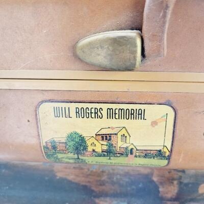 ECLECTIC VINTAGE SUITCASE W/ MOSTLY AMAZING STICKERS