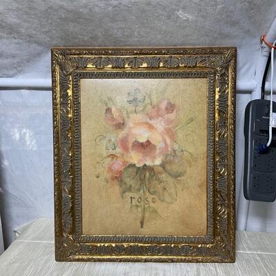 Vintage looking rose print 27â€x23â€