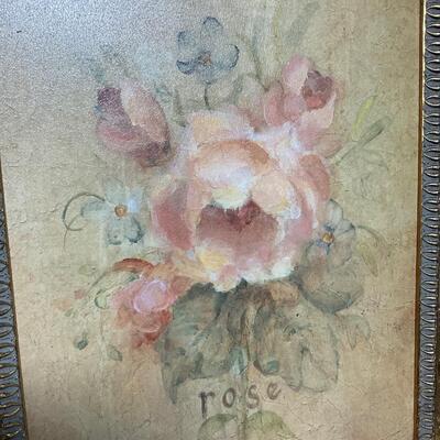 Vintage looking rose print 27â€x23â€