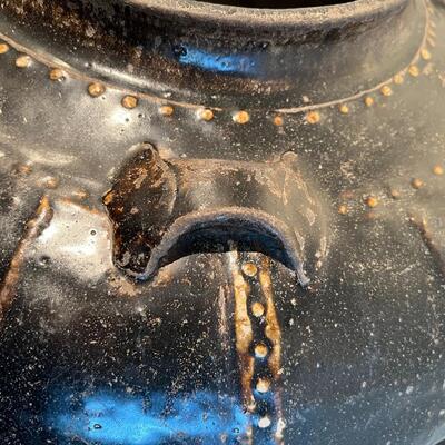 Rare Large Martaban Jar Circa 1600 with Dark Black Brown Glaze