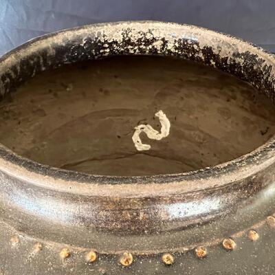 Rare Large Martaban Jar Circa 1600 with Dark Black Brown Glaze